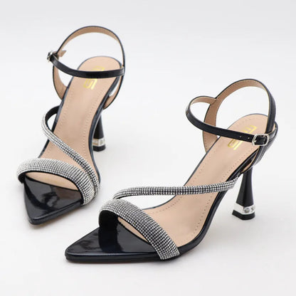Elegant green high heel shoes for summer, new luxury design