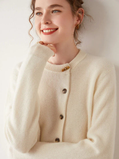 | Cashmere Button Cardigan
