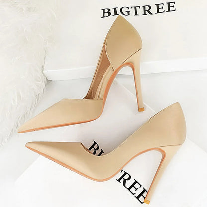 Size 43 Pointed Woman Pumps High Heels for Professional Office Wear