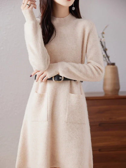 | Midi Dress in Luxe Fabric