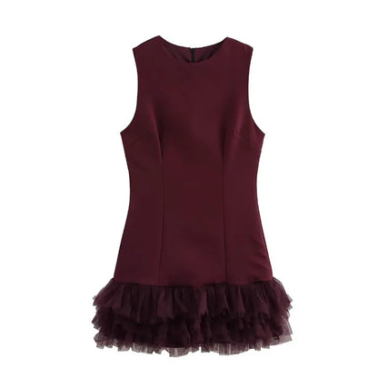 Long Sleeve Slim  Sequins Feather Dress