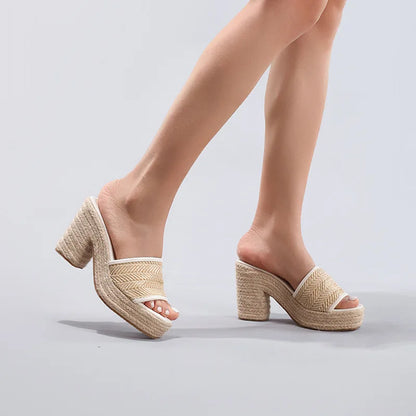 | Natural Woven Heels