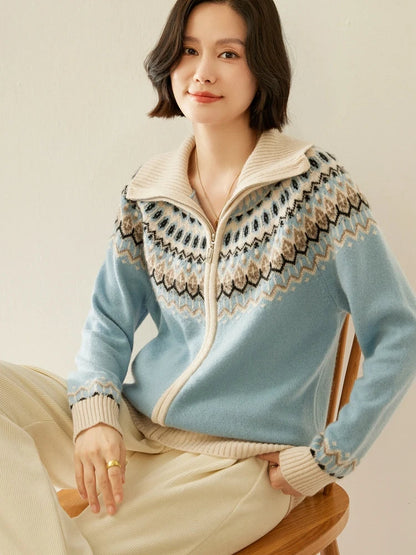 | Cashmere Zip-Up
