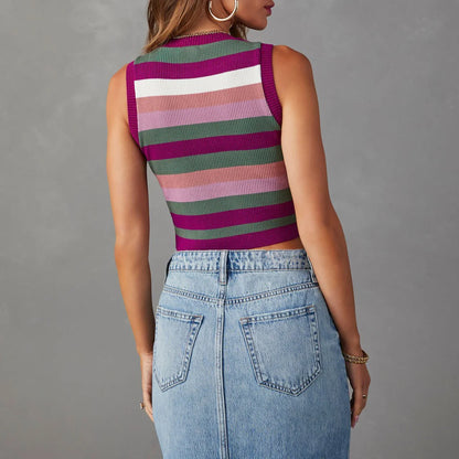 Retro Front Slit High Waist Skirt