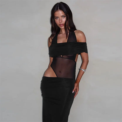 Lace Patchwork Cutout Slim Bodycon Dress