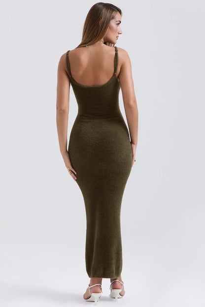 Knitted Cardigan With Camisole Dress Two-piece Set
