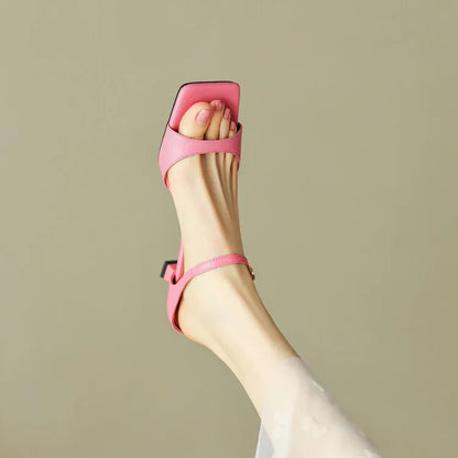 | Leather Heel Mules
