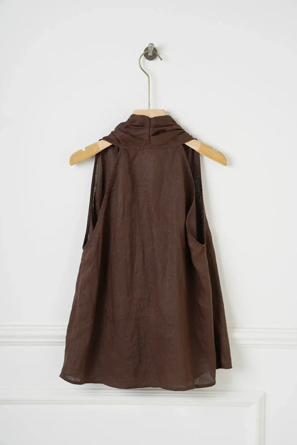 | Drape Linen Vest