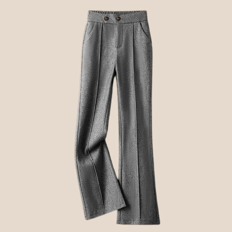 | Wool-Blend Flare Trousers