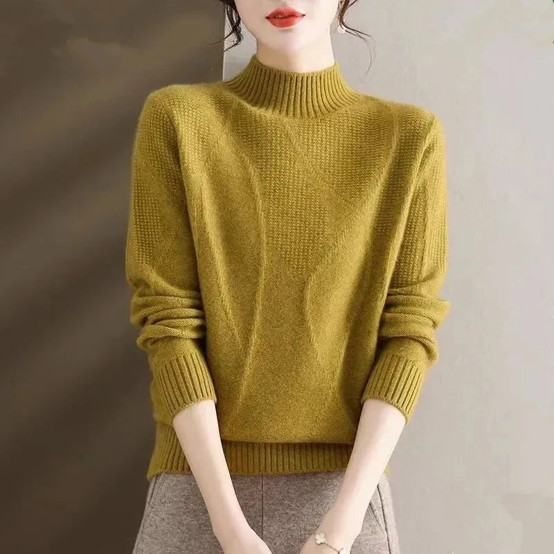 | Mock Neck Knit Sweater