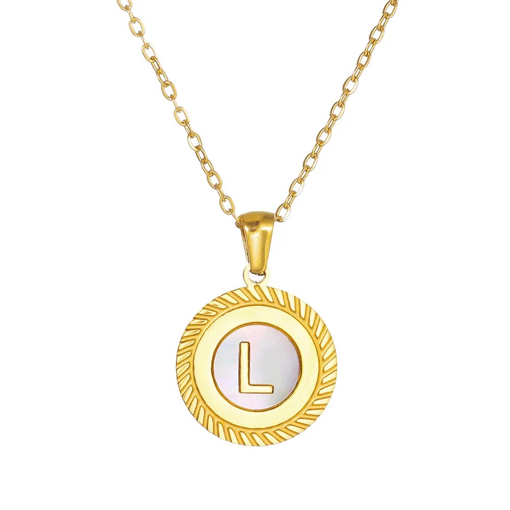 Round Mini Initial Necklace