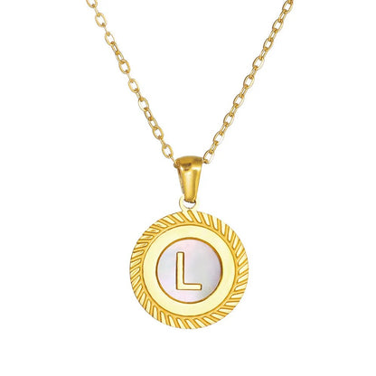 Round Mini Initial Necklace