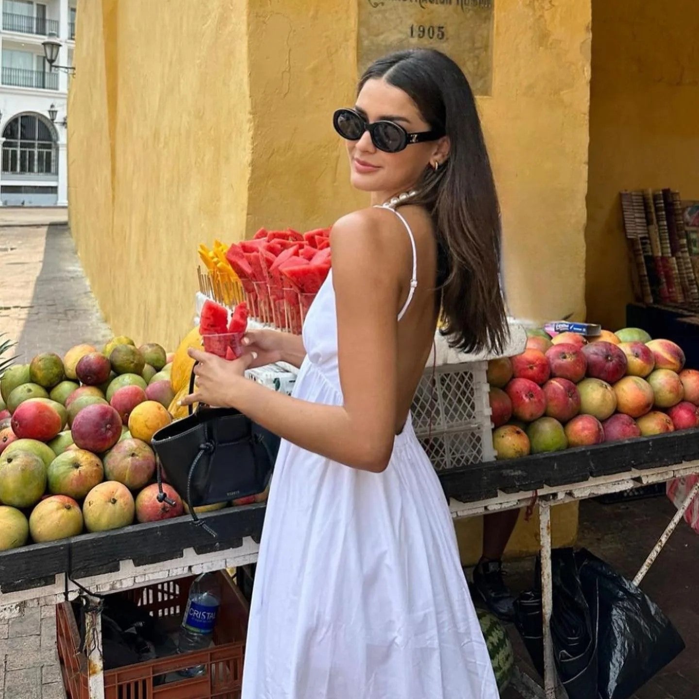 Spaghetti Strap Backless Flowy Maxi Dress