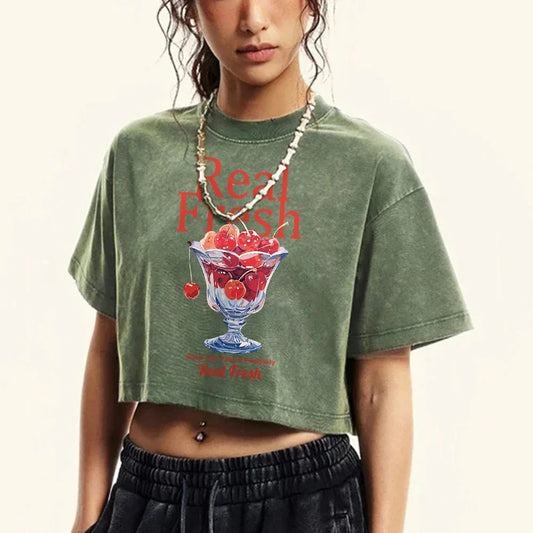 Cherry Cup Washed Slim Fit T-shirt