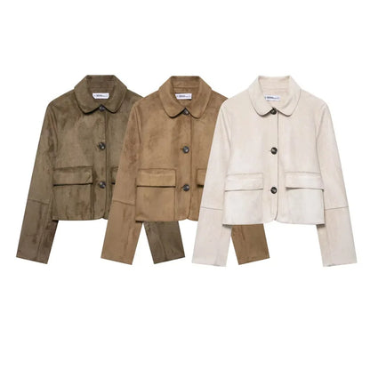 | Suede Cropped Jacket