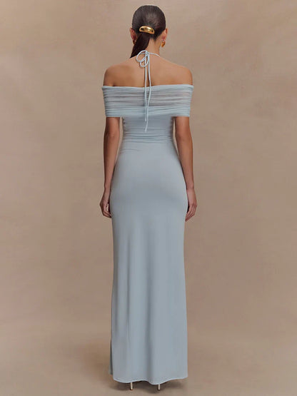 Strapless Sleeveless Club Long Bodycon Dress
