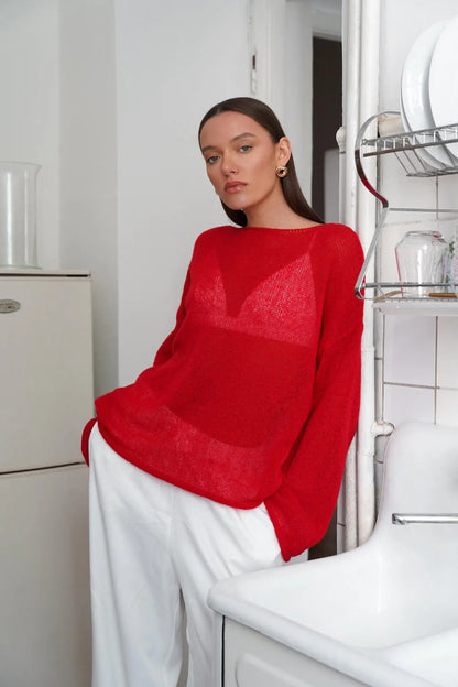 | Relaxed Crewneck Sweater