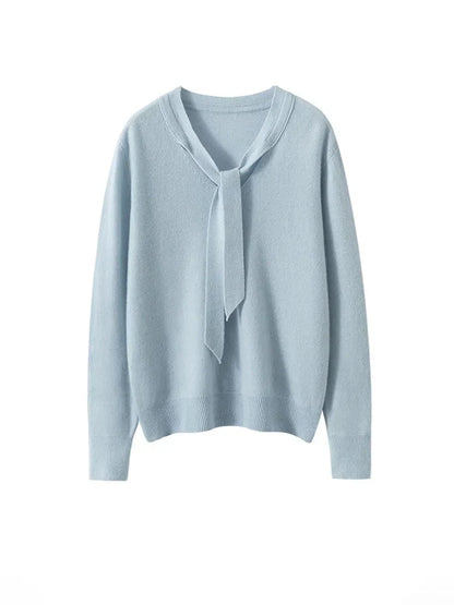 | Cashmere Pullover with Scarf Collar