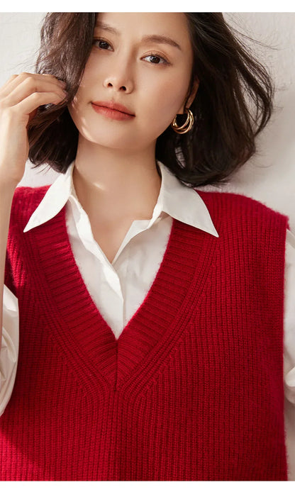 | Ribbed Cashmere Vest