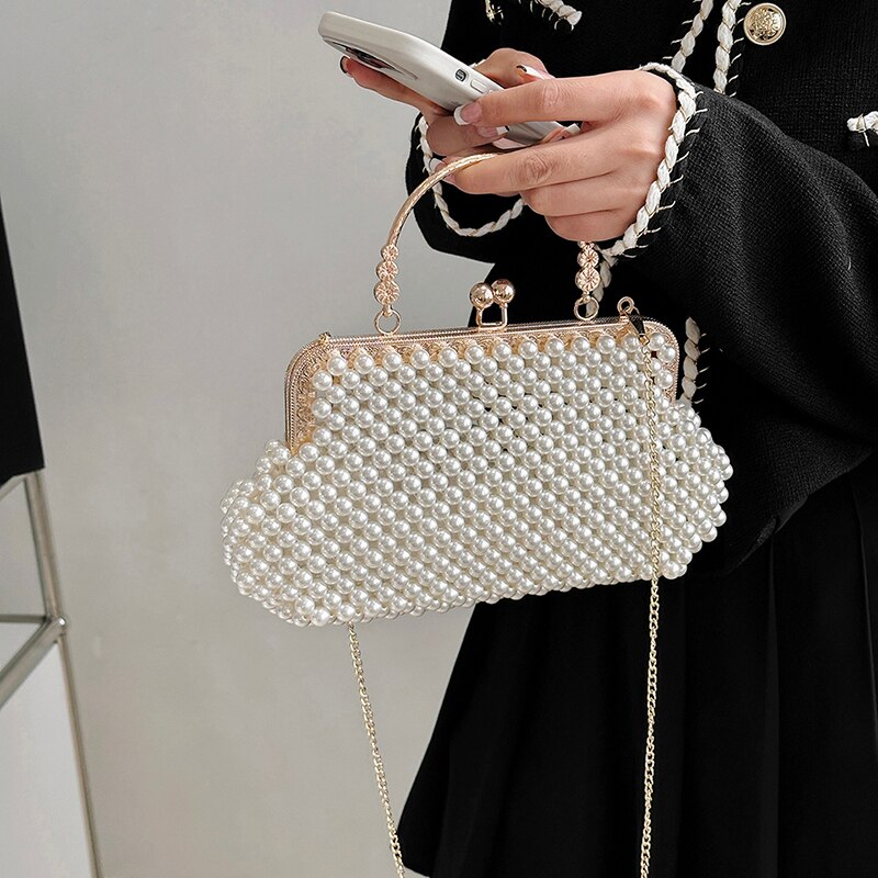 Woven Pearl Handbag by Joyce