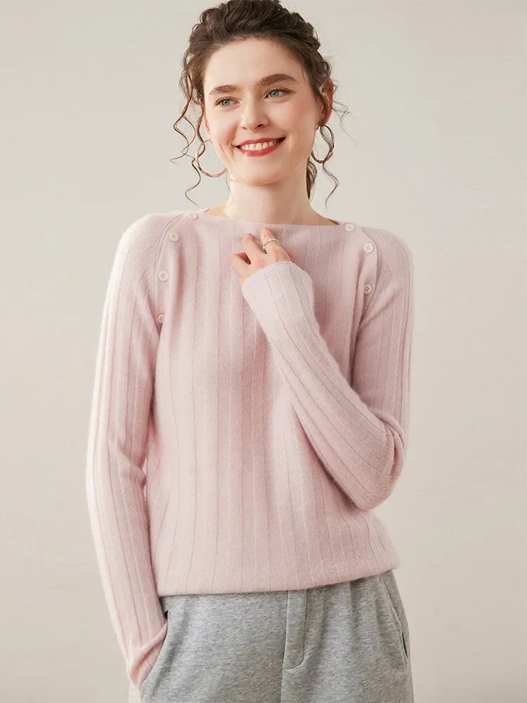 | Buttoned Cashmere Sweater