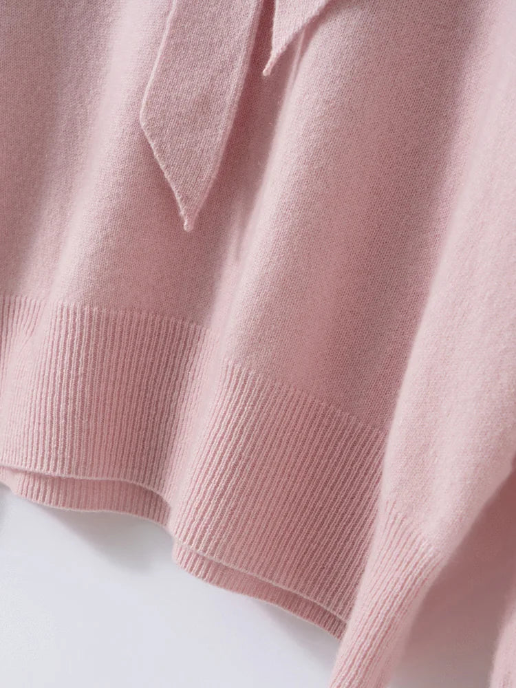 | Cashmere Pullover with Scarf Collar