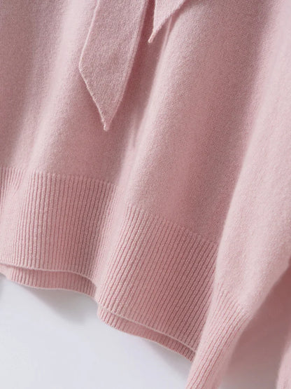 | Cashmere Pullover with Scarf Collar