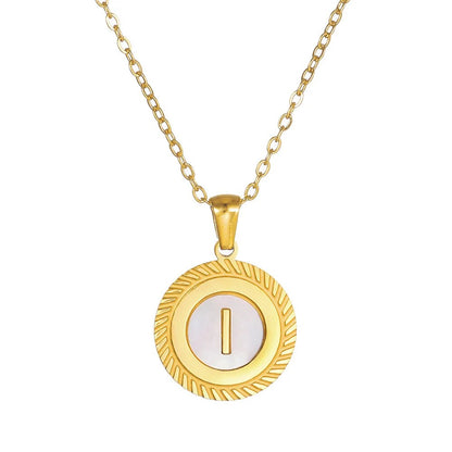 Round Mini Initial Necklace