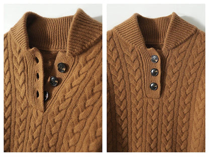 | Cashmere Button-Up Sweater