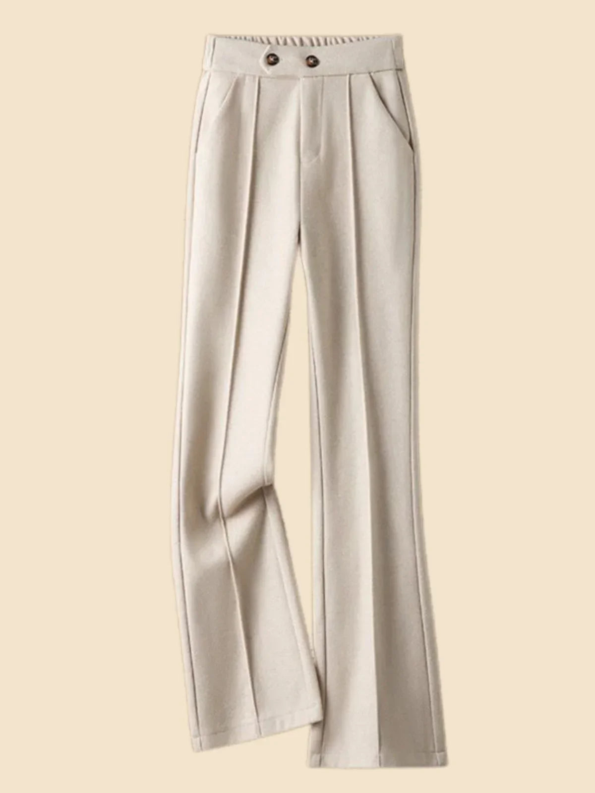 | Wool-Blend Flare Trousers