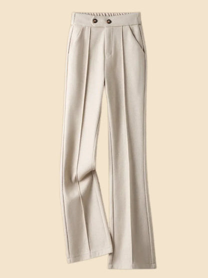 | Wool-Blend Flare Trousers