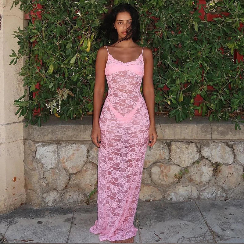 Ruched Mesh Strapless Sheer Maxi Dress