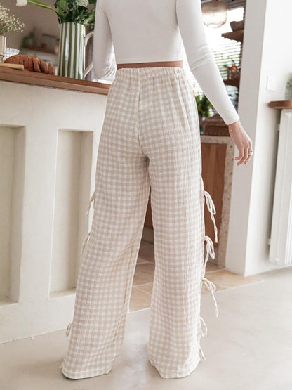 | Checkered Cotton Trousers