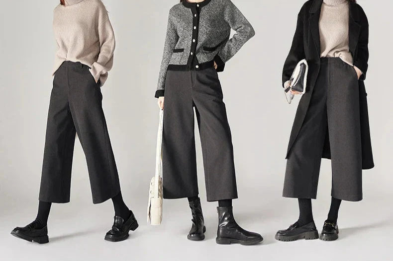 | Woolen Wide Leg Pants