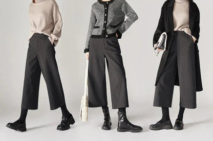 | Woolen Wide Leg Pants