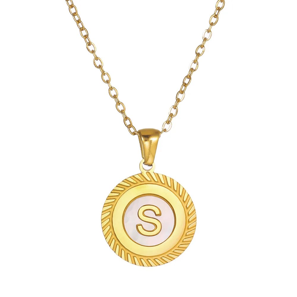 Round Mini Initial Necklace