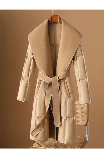 | Wool-Collar Down Coat