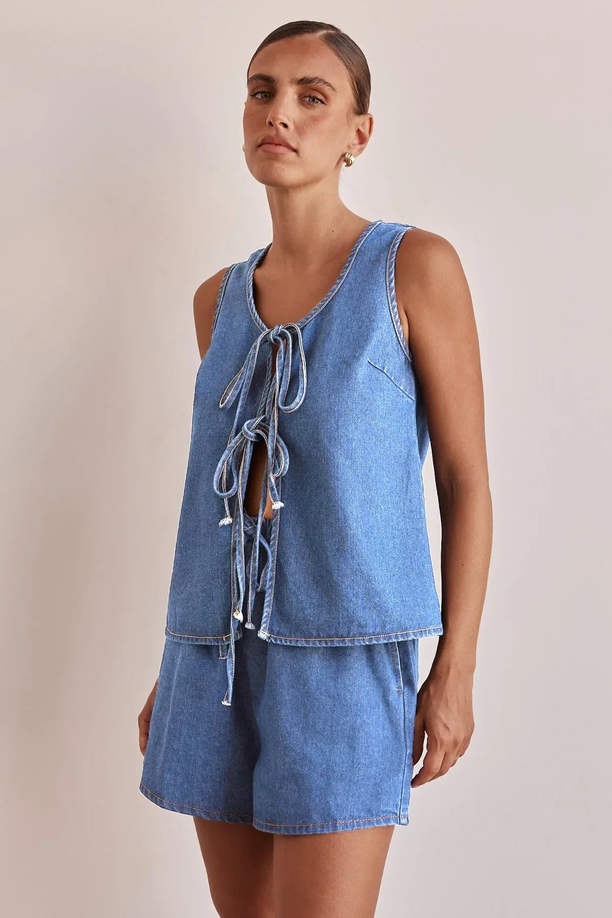 | Denim Tie Set