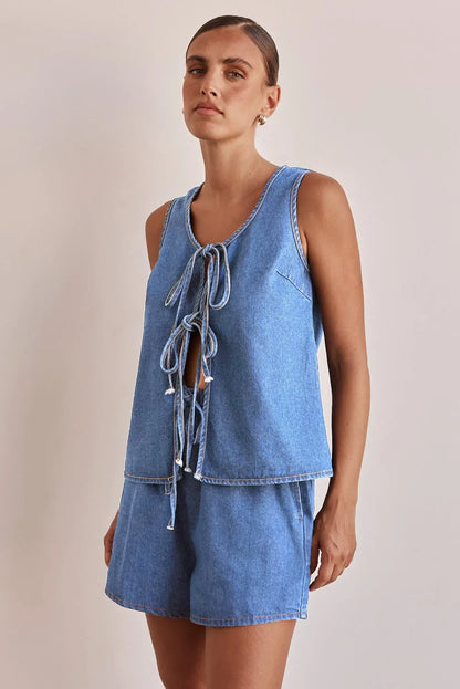 | Denim Tie Set