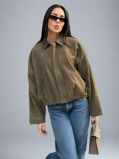 | Women's Suede Bomber