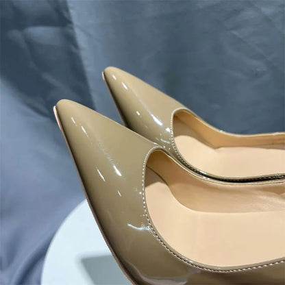 Khaki Pointy Toe High Heel Stiletto Pumps for Women