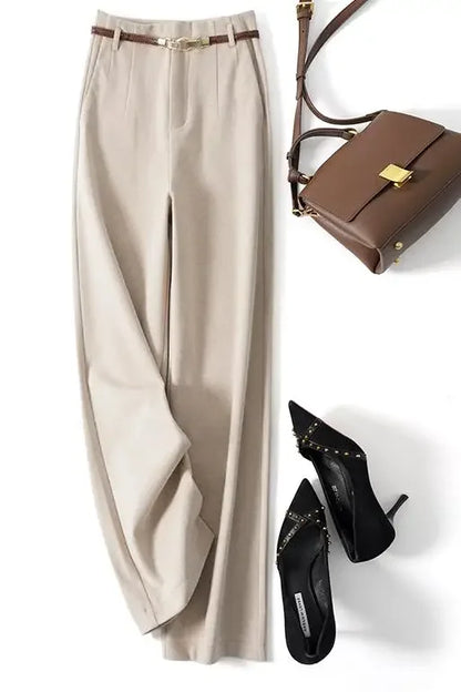 | Wide Leg Wool Trousers