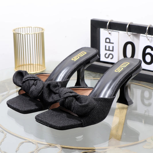 Square Toe Thin Heel Sandals - High-Value Women's Drag High-Heeled Shoes