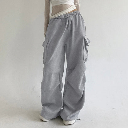 Solid Drawstring Cargo Pant