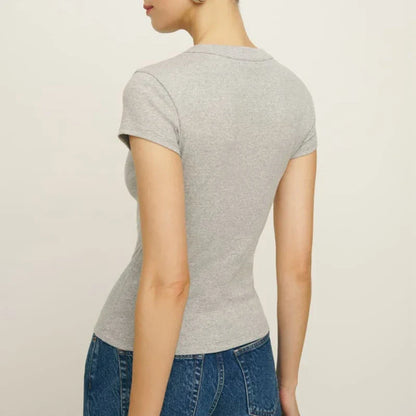 | Snapfront Knit Top