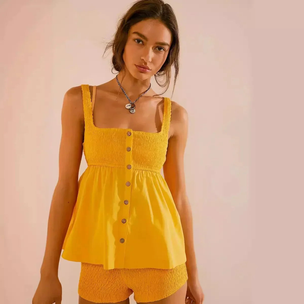 | Buttoned Smock Set