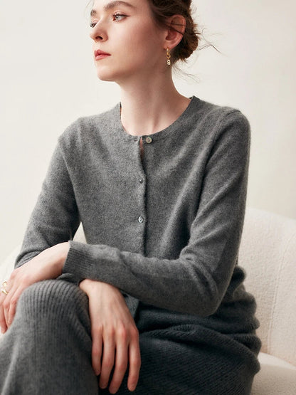 | Cashmere Crew Cardigan