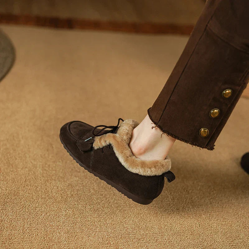 | Suede Wool Moc Boots