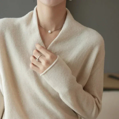 | V-Neck Knit Sweater