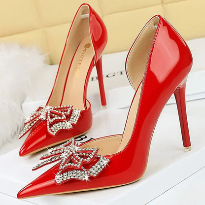 Red Patent Leather Women Pumps High Heels